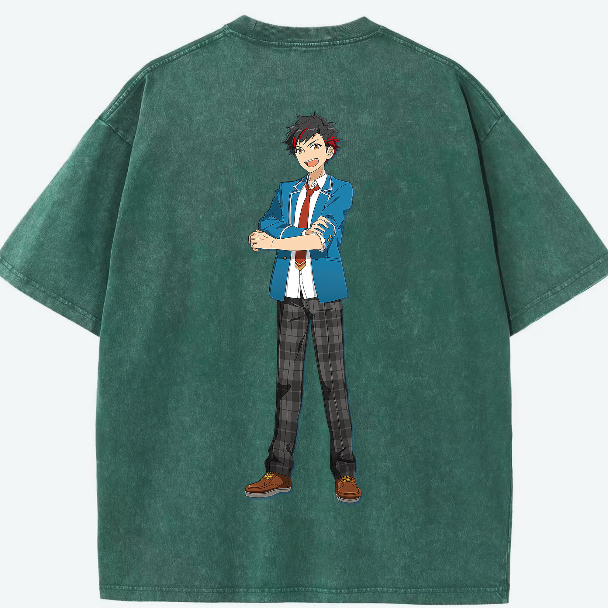（画像用） あんさんぶるスターズ! Ensemble Stars 綿100% ヴィンテージ風 半袖Tシャツ（背面プリント）
